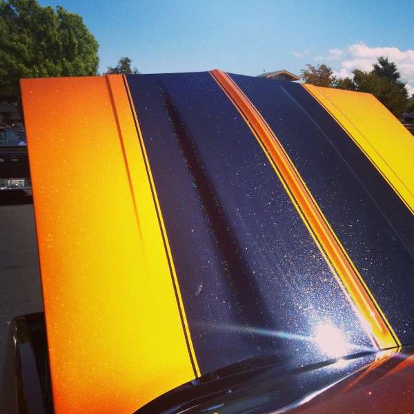 Hot Rod painted with Gold Shimmer Spectre Pearl over Shimmert Orange Copper Kandy Pearl.