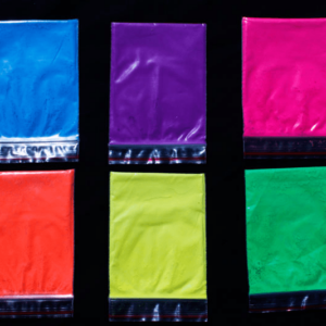 Assortment of 25 Gram Bags of Fluorescent Paint Pigment