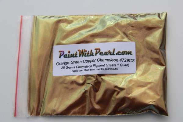 25 Gram Bag 4739CS Green Gold Bronze Kameleon paint pearl.