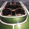 Moss Green Metal Flake on a boat in the sun