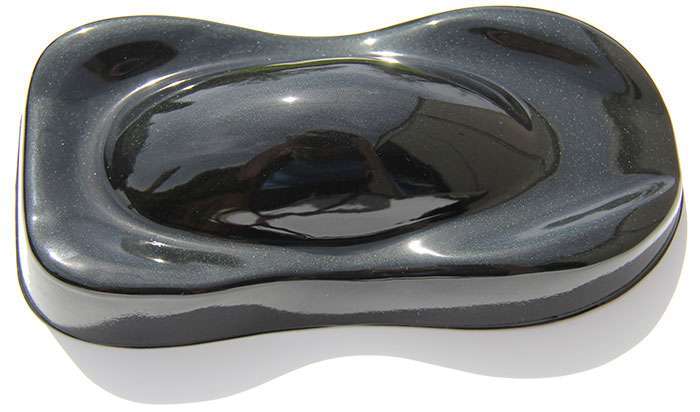 Black Emerald Kandy Pearl is our darkest black. It is basically Jet Black with a subtle hint of Green Pearl in it.