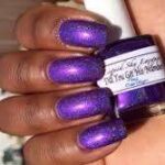 purple candy nail polish purple holo flake