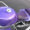 Purple kandy pearl over black and silver marble with silver metal flake
