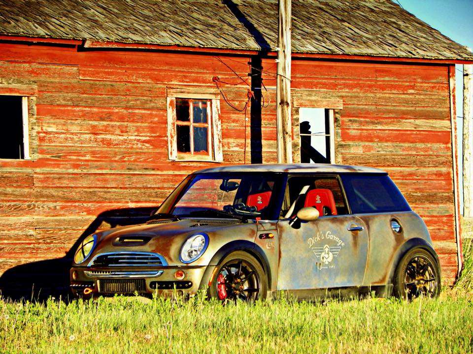 This is no rust bucket mini cooper. It is an effects paint that is getting lots of notoriety for home made DIY custom paint jobs.