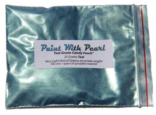 25 Gram Bag of Teal Kandy Pearls for Kustom Paint , powder coat, Gelcoat, and other coatings.